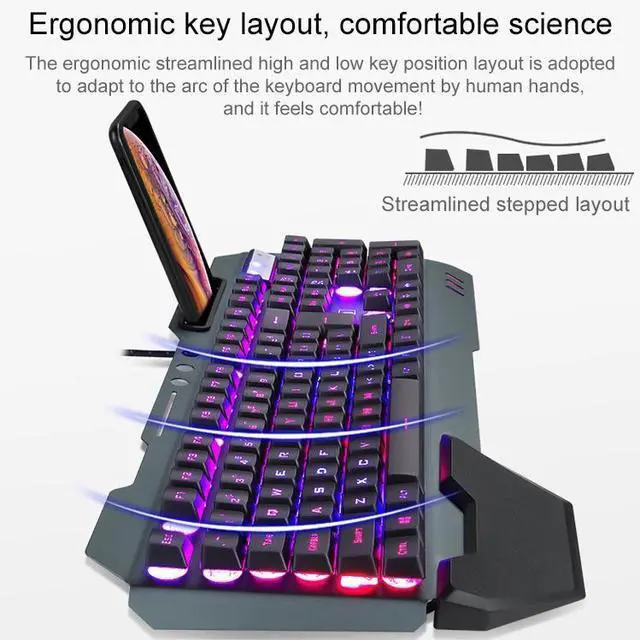 Alt view image 4 of 7 - 618 Manipulator Keyboard and Mouse Set, Cable Length: 1.6m (Black )