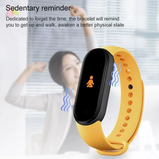 Alt view image 6 of 7 - M5 0.96 inch TFT Color Screen Smart Bracelet,IP67 Waterproof, Support Call Reminder /Heart Rate Monitoring/Sleep Monitoring/Sedentary Reminder/Blood Pressure Monitoring / Blood Oxygen Monito