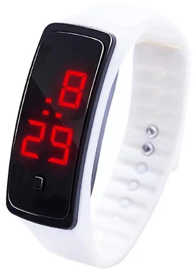 Alt view image 3 of 6 - LED Digital Display Silicone Bracelet Children Electronic Watch (White)