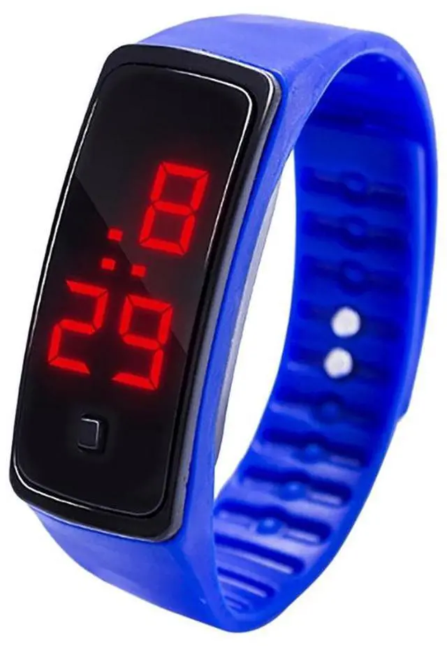 Alt view image 4 of 6 - LED Digital Display Silicone Bracelet Children Electronic Watch (White)