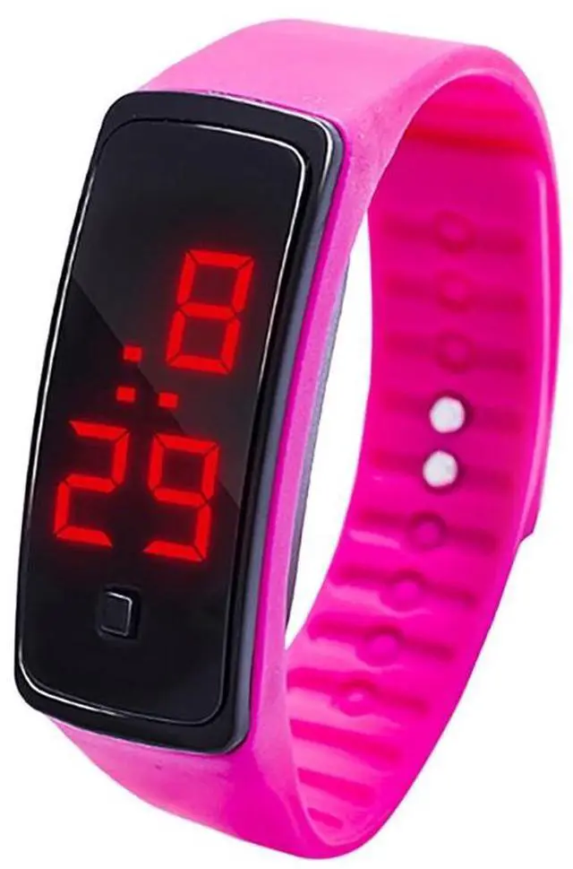 Alt view image 6 of 6 - LED Digital Display Silicone Bracelet Children Electronic Watch (White)