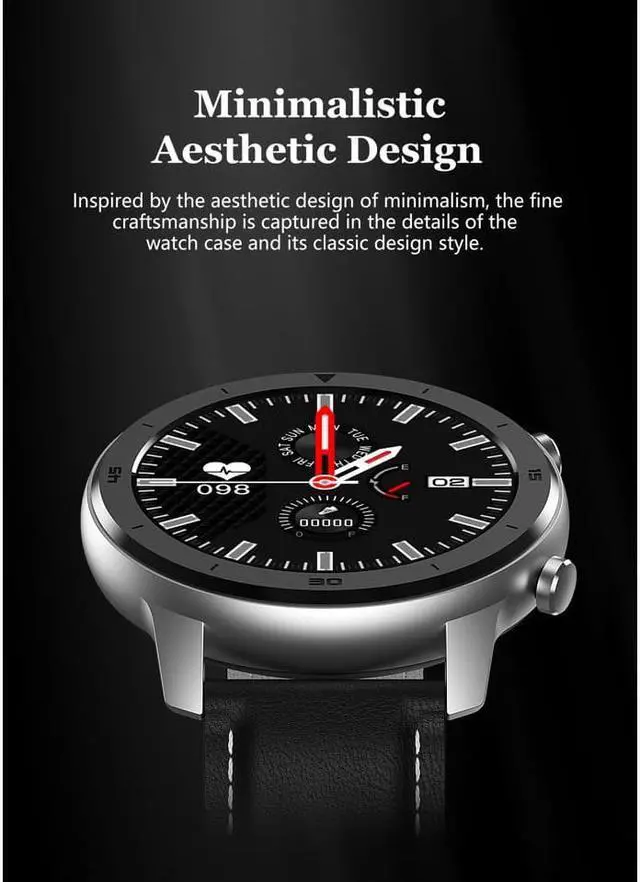 Alt view image 2 of 7 - Citi Full Touch Screen Men Smart Watch Heart Rate Blood Pressure Bluetooth Sport Fitness Tracker Smartwatch For IOS Android