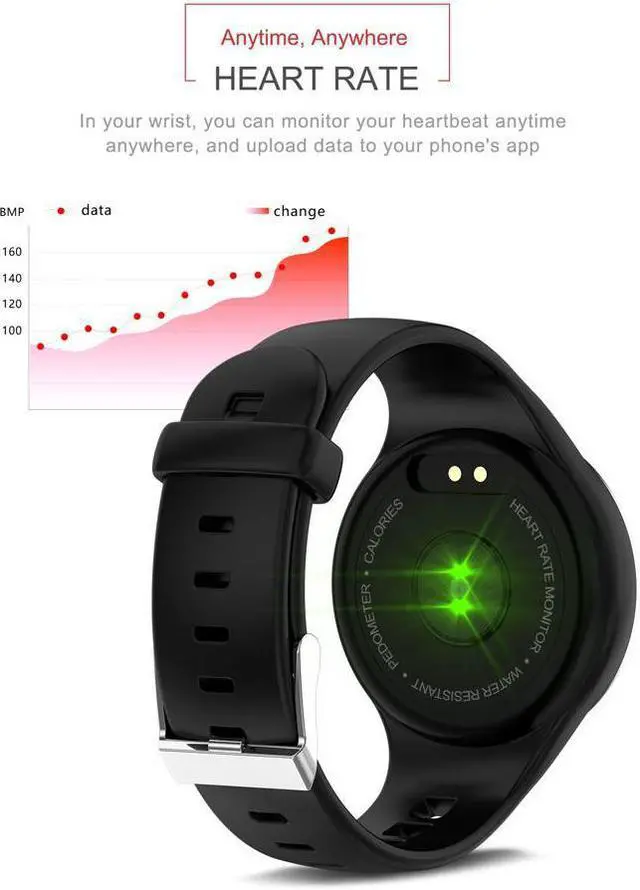Alt view image 5 of 6 - Bluetooth Smartwatch IP67 Waterproof Activity Wristband Blood Pressure Blood Oxygen Monitor Pedometer Bracelet Sports Watch for iOS Android, Activity Tracker HR