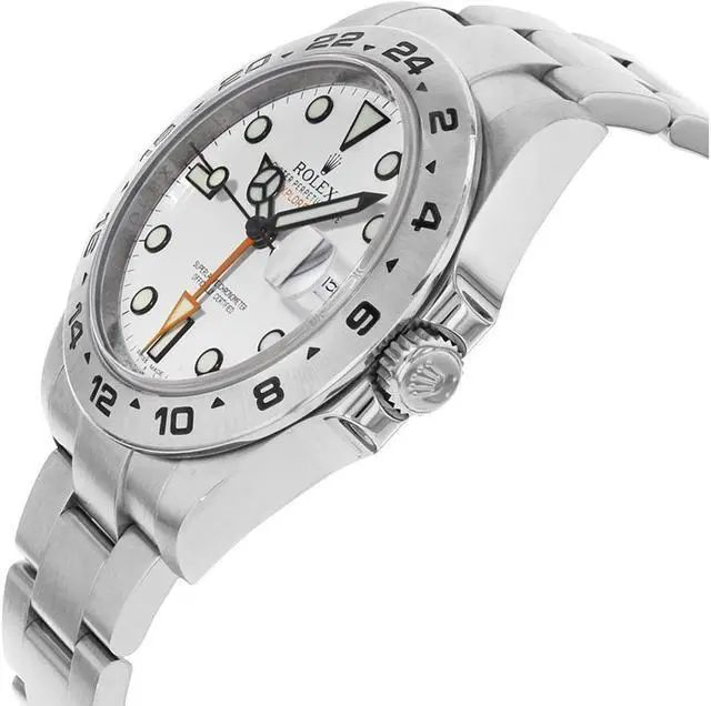 Alt view image 2 of 2 - 24 HOUR OUTER RING
RELIABLE IN HARSH ENVIRONMENTS
The Explorer II has an additional 24-hour display, and the dedicated hands cycle the dial every 24 hours, instead of the usual 12 hours, and point to
