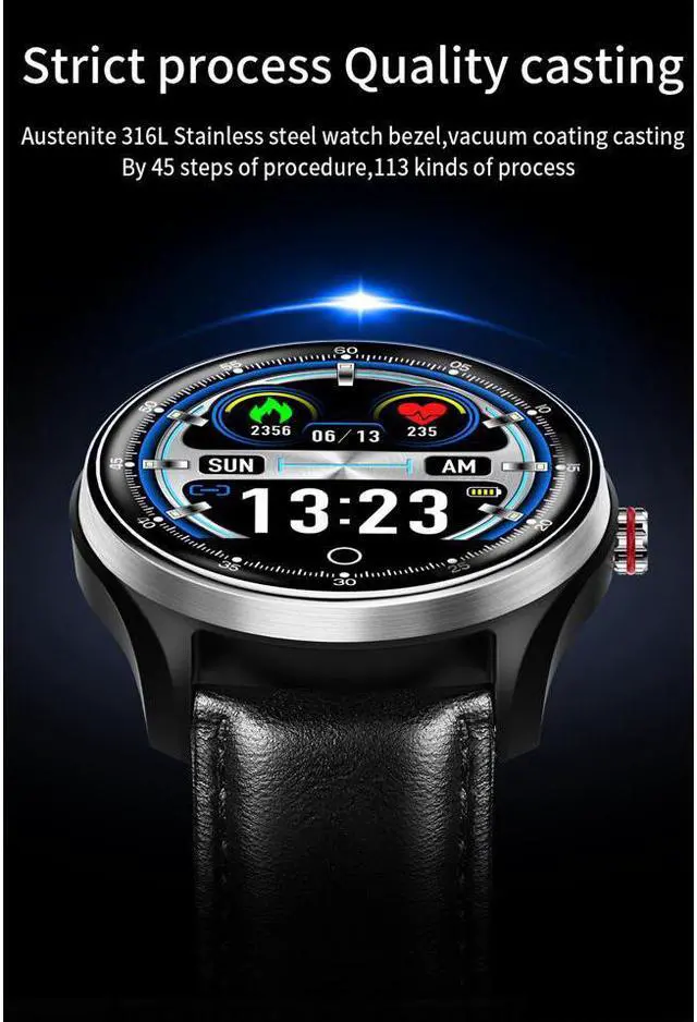 Alt view image 6 of 6 - MX9 Smart Watch Touch Screen ECG + PPG ECG HRV Heart Rate IP68 Waterproof Swimming Intelligent Bracelet Watch
