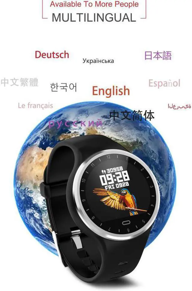 Alt view image 2 of 6 - Bluetooth Smartwatch IP67 Waterproof Activity Wristband Blood Pressure Blood Oxygen Monitor Pedometer Bracelet Sports Watch for iOS Android, Activity Tracker HR