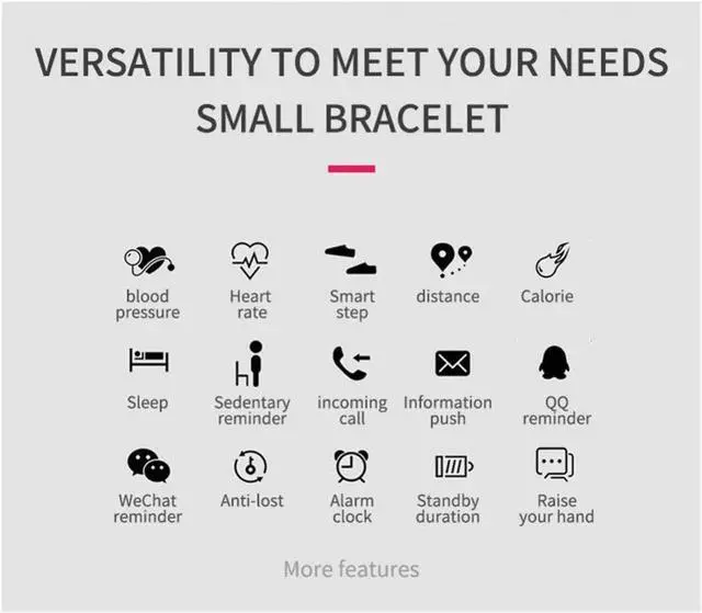 Alt view image 2 of 6 - Smart Wristband Original Sport Smart Bracelet X5 Waterproof Fitness Tracker Heart Rate Blood Pressure Monitor Fitness Bracelet Activity Tracker