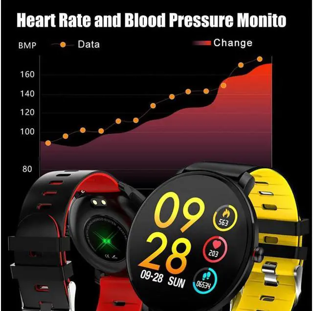 Alt view image 5 of 7 - Touch Smart Watch Women Men Heart Rate Bracelet For iPhone Android Waterproof