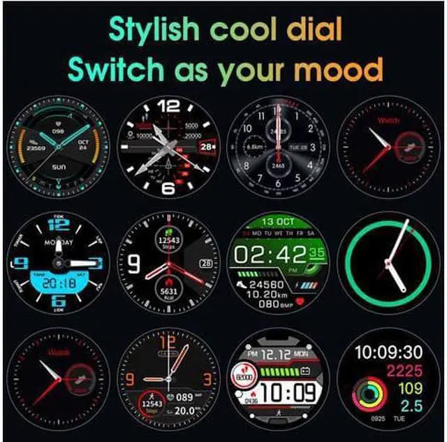 Alt view image 7 of 7 - L13 Smart Watch for Men,IP68 Waterproof Smartwatch for iOS Android Phone,Heart Rate Fitness Tracker Sports Watch,Message Call Reminder - image 1
 
L13 Smart Watch for Men,IP68 Waterproof Smartwatch f