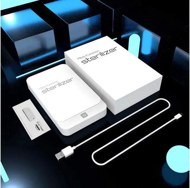 Alt view image 7 of 7 - Portable Smart Phone Sterilizer, UV Cell Phone Sanitizer for Quick Cleaning & Disinfection, LED Aromatherapy Function Disinfector,Phone Cleaner Box with USB Charging for All Smart Phones