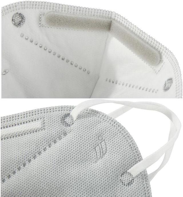 Alt view image 3 of 7 - 10PCS Reusable KN95 Mask 6-layers - Valved Face Mask Air Anti-Dust / Anti-Fog Mouth Respirator Windproof PM 2.5 Gray