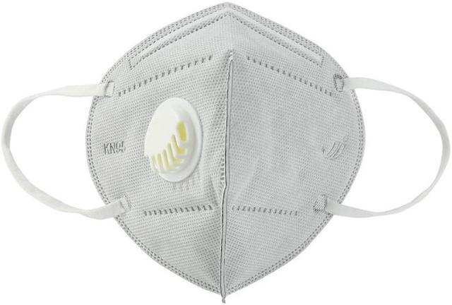 Alt view image 2 of 7 - 10PCS Reusable KN95 Mask 6-layers - Valved Face Mask Air Anti-Dust / Anti-Fog Mouth Respirator Windproof PM 2.5 Gray