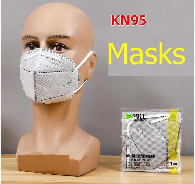 Alt view image 7 of 7 - 100 Pieces KN95 Mask JINJIANG Activated Carbon Mask 6 Layers N95 FFP2 Health Protector 100% Good Quality Gray