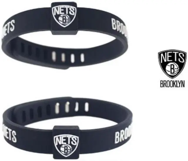 Alt view image 2 of 7 - NBA Basketball Sports Bracelet Silicone Wristband Brooklyn Nets Team Wristbands