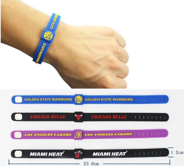 Alt view image 4 of 7 - NBA Basketball Sports Bracelet Silicone Wristband Brooklyn Nets Team Wristbands