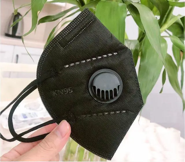 Alt view image 3 of 7 - 50 Pieces KN95 Mask JINJIANG Reusable Activated Carbon Mask 6 Layers FFP2 with Breathing Valve & Unique Protective Layer 100% Good Health Protector Black