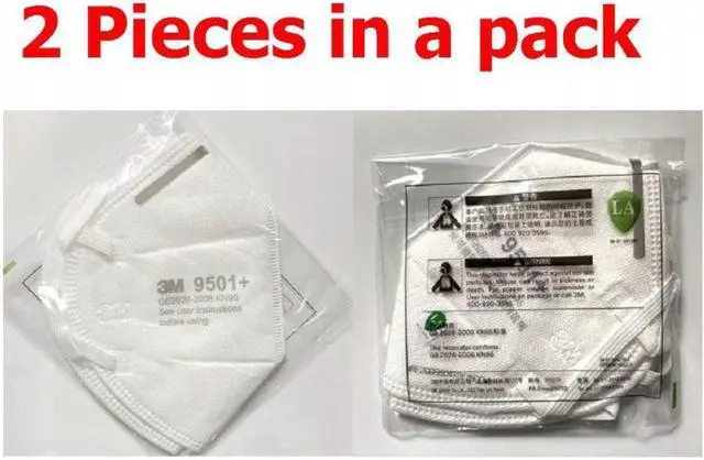 Alt view image 7 of 7 - 80 Pieces 3M Mask 9501+ KN95 FFP2 Mask 4 Layers Ultra Thin Mask White 100% Best Quality