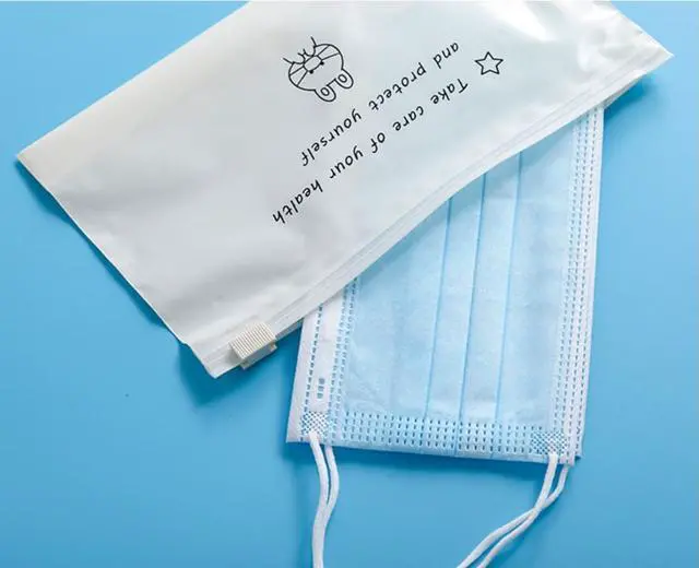 Alt view image 4 of 7 - 10 PCS Portable Cartoon Zip Lock Face Masks Bag Dust-proof Storage Bags High Capacity Home Office Travel Organizer Food Grade PE Material