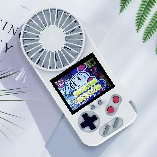 Alt view image 2 of 7 - Handheld Game Console with Fan,2 in 1 800mAh etro Video Games Console for kids with 500 Classic Games,3.0" Screen,Consola de Juegos Portátil con ventilador,for Kids and Adult