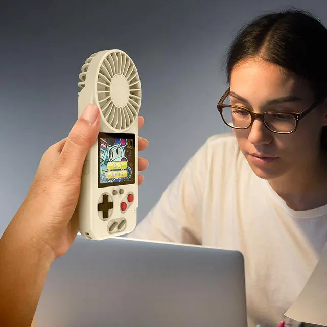 Alt view image 4 of 7 - Handheld Game Console with Fan,2 in 1 800mAh etro Video Games Console for kids with 500 Classic Games,3.0" Screen,Consola de Juegos Portátil con ventilador,for Kids and Adult