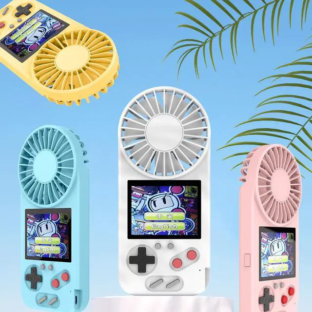 Alt view image 5 of 7 - Handheld Game Console with Fan,2 in 1 800mAh etro Video Games Console for kids with 500 Classic Games,3.0" Screen,Consola de Juegos Portátil con ventilador,for Kids and Adult