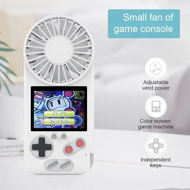 Alt view image 7 of 7 - Handheld Game Console with Fan,2 in 1 800mAh etro Video Games Console for kids with 500 Classic Games,3.0" Screen,Consola de Juegos Portátil con ventilador,for Kids and Adult