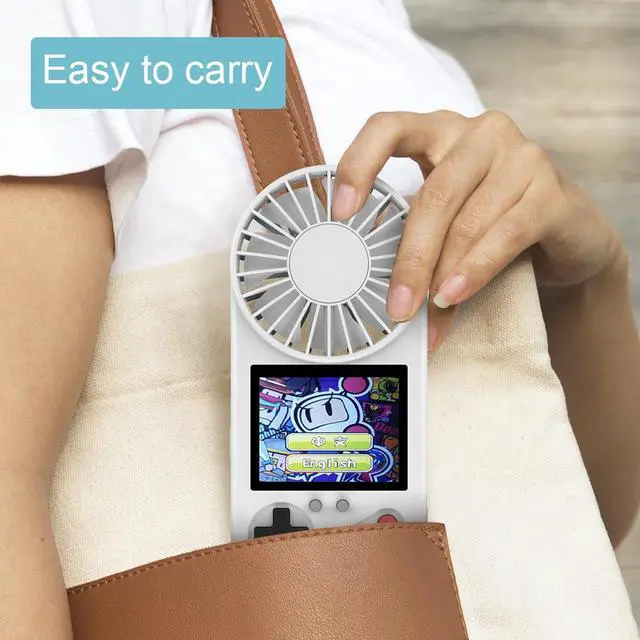 Alt view image 7 of 7 - Handheld Game Console with Fan,2 in 1 800mAh etro Video Games Console for kids with 500 Classic Games,3.0" Screen,Consola de Juegos Portátil con ventilador,for Kids and Adult