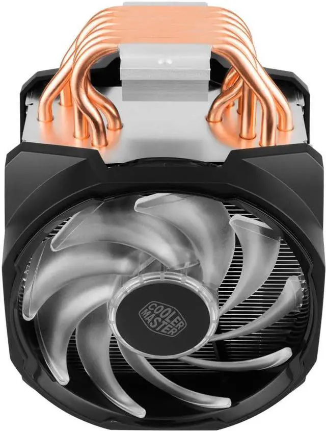 Alt view image 5 of 7 - MasterAir MA610P RGB CPU Air Cooler, 6 CDC 2.0 Heatpipes, Aluminum Fins, Push-Pull, Dual MF120R RGB Fans, RGB Lighting for AMD Ryzen/Intel LGA1200/1151