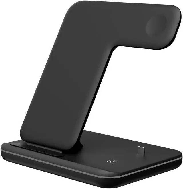 Alt view image 3 of 6 - Wireless Charger,3 in 1 Wireless Charging Station for Apple Watch 1 2 3 4 5/Airpods, QI Fast Charger for iPhone 11/11 Pro/11 Pro Max/XS Max/XS XR Plus, Samsung S10 S9 S8 Plus S7, Qi-Certified Phones