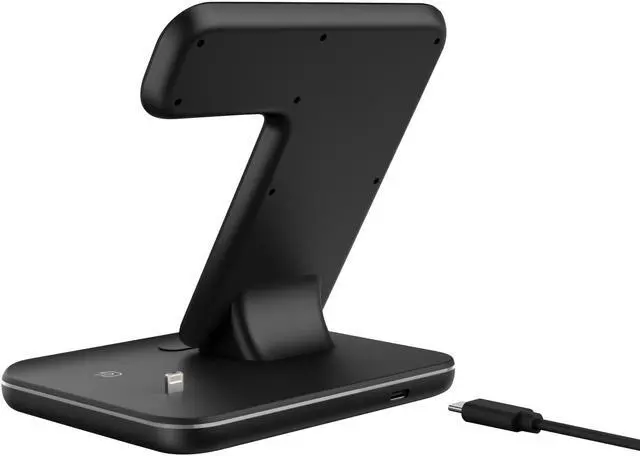 Alt view image 4 of 6 - Wireless Charger,3 in 1 Wireless Charging Station for Apple Watch 1 2 3 4 5/Airpods, QI Fast Charger for iPhone 11/11 Pro/11 Pro Max/XS Max/XS XR Plus, Samsung S10 S9 S8 Plus S7, Qi-Certified Phones