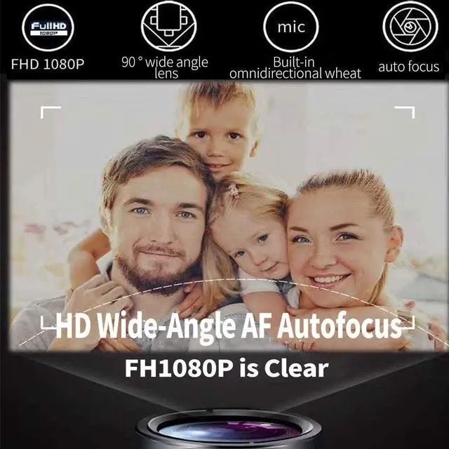Alt view image 3 of 7 - 1080P HD Webcam with Microphone,HD PC Webcam Laptop Plug and Play USB Webcam Streaming Computer Web Camera with 90-Degree View Angle,with Night Vision