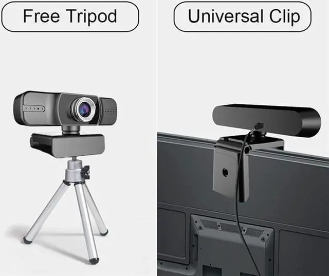 Alt view image 4 of 6 - Click image to open expanded view
1080p HD Webcam with Microphone,USB Computer Camera for Live Streaming Webcam,110 Degrees Wide-Angle 30fps for Laptop, Desktop, Conferencing, Video Chatting