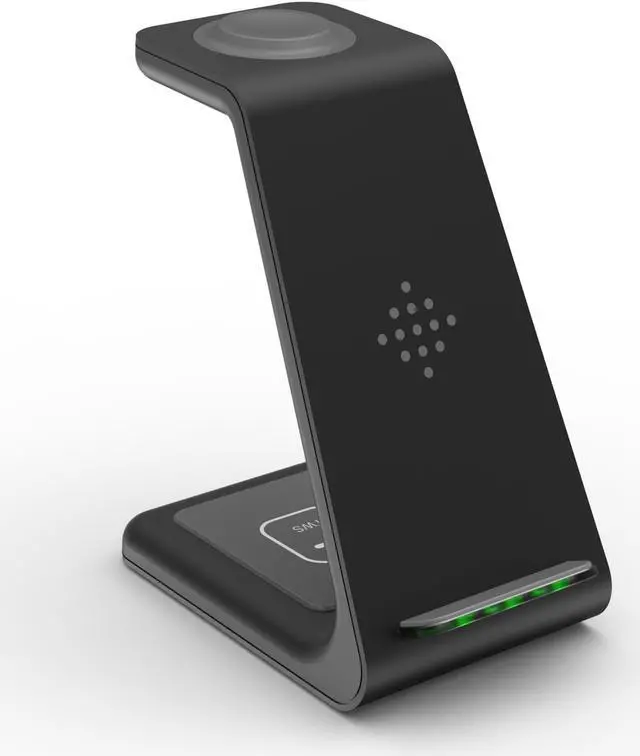 Alt view image 7 of 7 - 3 in 1 Wireless Charger Stand, Wireless Charging Station for Apple Watch 6/5/4/3/2,Airpods Pro,iPhone 12/11/11 Pro Max/XR/XS Max/Xs/X/8P/8,Samsung S20/ Note 10/S9/S8