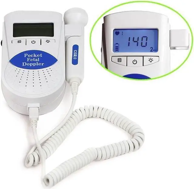 Alt view image 2 of 6 - Fetal Doppler Heart Monitor - Listening to the sounds your baby makes is like sweet song to a mommy's ears! The perfect pregnancy gift for a new mommy - Safe Portable Listening Device