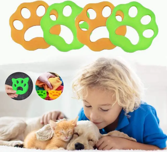 Alt view image 7 of 7 - 4 Pack Pet Hair Remover for Laundry - Lint and Fur Remover - Dog Hair Remover - Washing Machine Lint Catcher Reusable - Pet Hair in Laundry - Cats and Dogs Hair Catcher for Washing Machine,Clothes