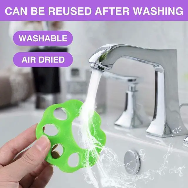 Alt view image 2 of 7 - 4 Pack Pet Hair Remover for Laundry - Lint and Fur Remover - Dog Hair Remover - Washing Machine Lint Catcher Reusable - Pet Hair in Laundry - Cats and Dogs Hair Catcher for Washing Machine,Clothes
