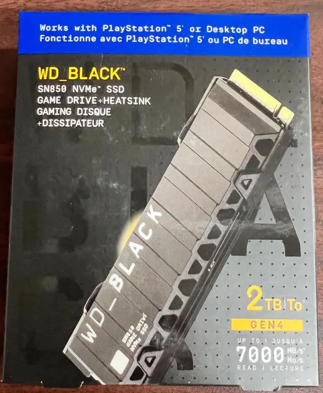 Main image of WD_BLACK 2TB SN850 NVMe Internal Gaming SSD Solid State Drive with Heatsink - Works with PlayStation 5, Gen4 PCIe, M.2 2280, Up to 7,000 MB/s - WDS200T1XHE