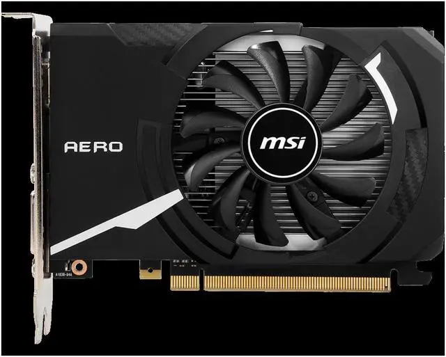 Alt view image 4 of 5 - MSI GeForce GT 1030 DirectX 12 GT 1030 AERO ITX 2GD4 OCV1 2GB 64-Bit GDDR4 PCI Express 3.0 x16 (uses x4)  ITX Video Card