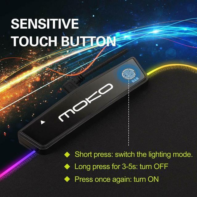 Alt view image 7 of 7 - Millennials  RGB Gaming Mouse Pad, Large Extended Glowing Led Mousepad USB 2.0 for Gamer