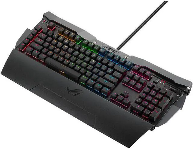 Alt view image 4 of 5 - ASUS ROG GK2000 Mechanical Gaming Keyboard, Cherry MX Red, RGB Backlit 105 Keys, With Palm Rest, Black