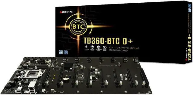 Alt view image 3 of 3 - Biostar TB360-BTC D+ LGA1151 SODIMM DDR4 8 GPU Support 8 GPU Mining Motherboard