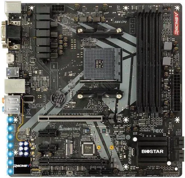 Alt view image 3 of 4 - Biostar AMD B450GT3 Socket AM4 DDR4 Micro ATX Motherboard (B450GT3)