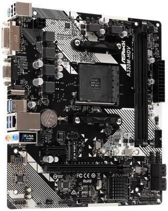 Alt view image 4 of 7 - AMD Ryzen 3 4100 - Ryzen 3 4000 Series Quad-Core Socket AM4 65W Desktop Processor  and ASRock A320M-HDV R4.0 AM4 AMD Promontory A320 SATA 6Gb/s Micro ATX AMD Motherboard