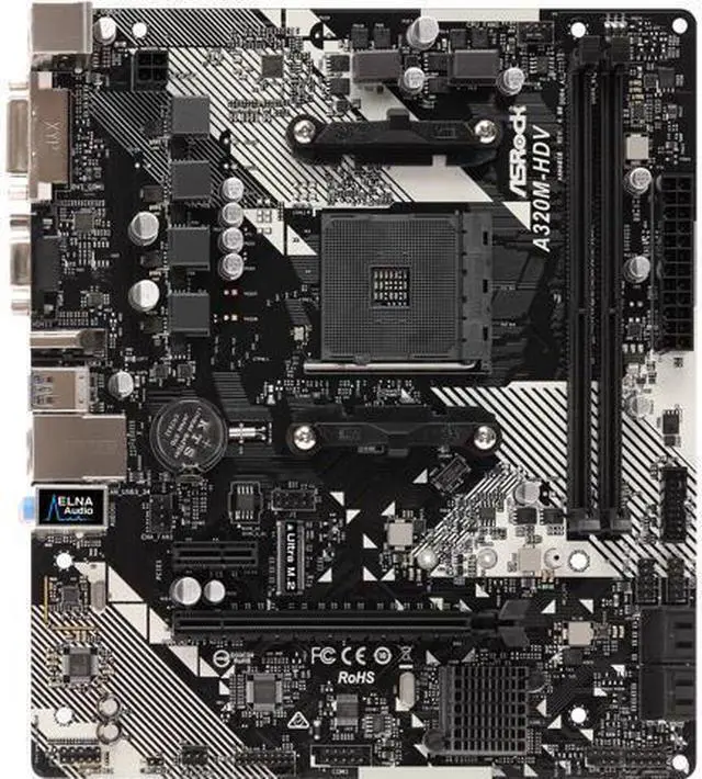 Alt view image 5 of 7 - AMD Ryzen 3 4100 - Ryzen 3 4000 Series Quad-Core Socket AM4 65W Desktop Processor  and ASRock A320M-HDV R4.0 AM4 AMD Promontory A320 SATA 6Gb/s Micro ATX AMD Motherboard