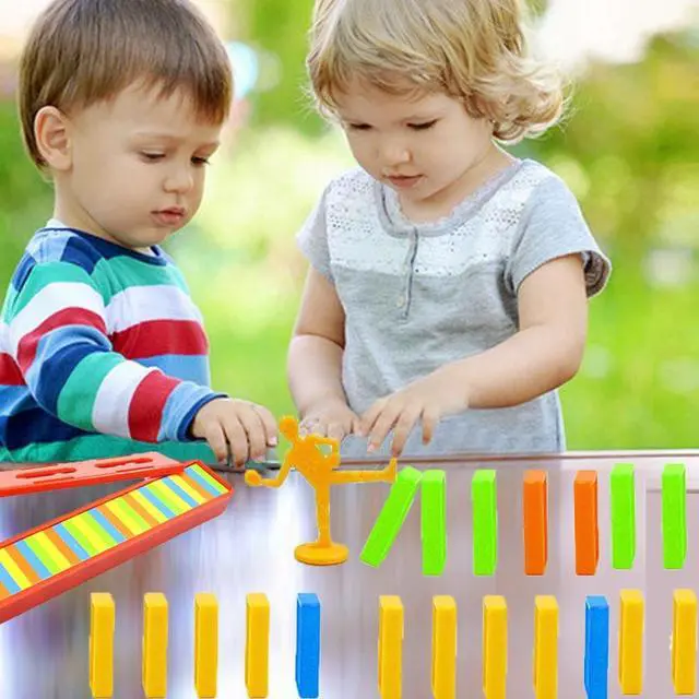 Alt view image 3 of 7 - Domino locomotive domino building blocks domino effect exciting domino car building block educational toys boys girls interest toys admission admission nursery kindergarten birthday Christmas gift