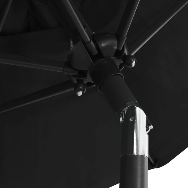 Alt view image 10 of 12 - vidaXL Parasol Black 78.7"x83.1" Aluminum