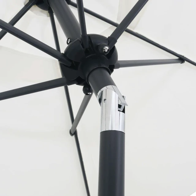 Alt view image 8 of 10 - vidaXL Parasol Sand White 78.7"x83.1" Aluminum