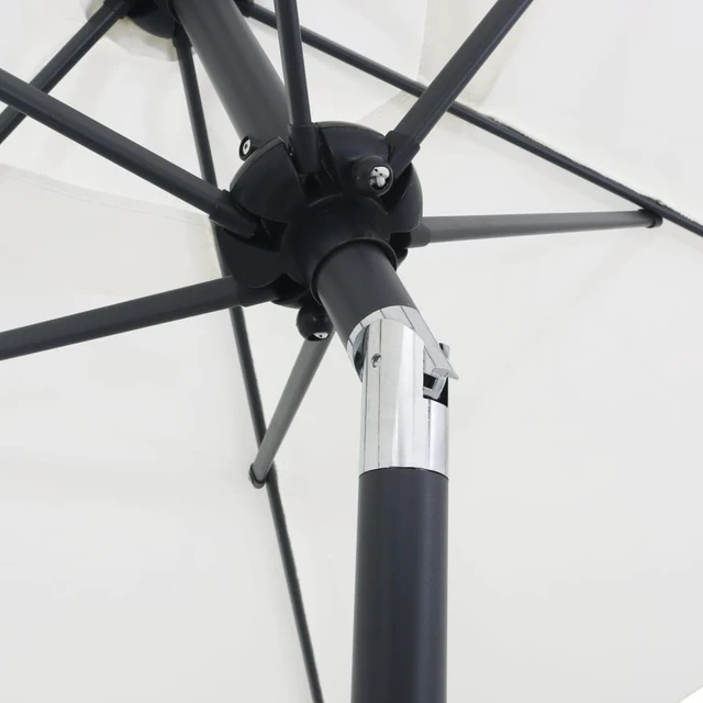 Alt view image 10 of 10 - vidaXL Parasol Sand White 78.7"x83.1" Aluminum