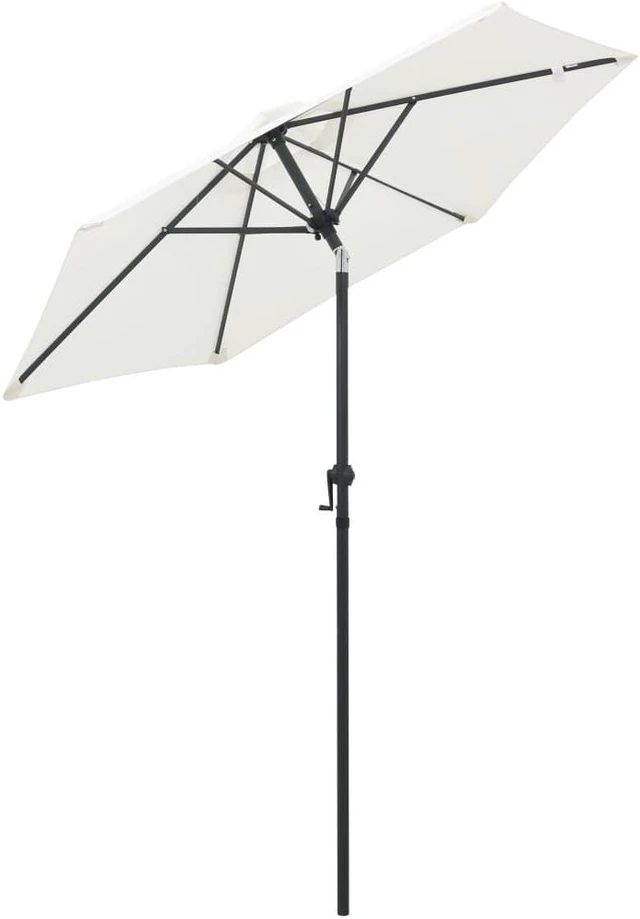 Alt view image 9 of 10 - vidaXL Parasol Sand White 78.7"x83.1" Aluminum