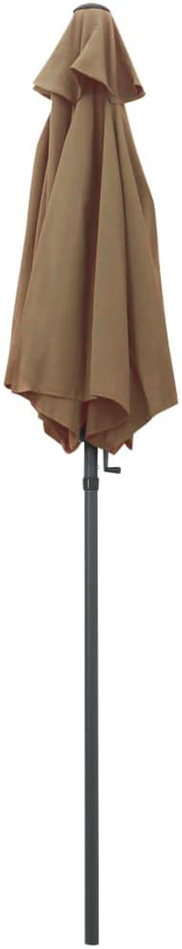 Alt view image 7 of 9 - vidaXL Parasol Taupe 78.7"x83.1" Aluminum